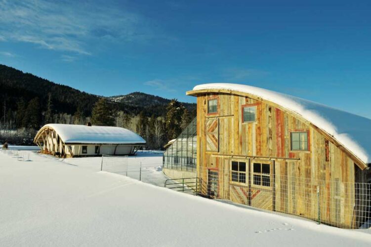 A Cozy Farmhouse: A Curving Straw Bale Home and Farm